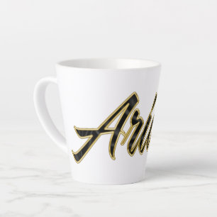 Ariane black gold Lettering Latte Tasse