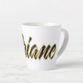 Ariane black gold Lettering Latte Tasse (Rechte Ecke)