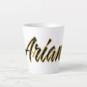Ariane black gold Lettering Latte Tasse (Vorderseite)