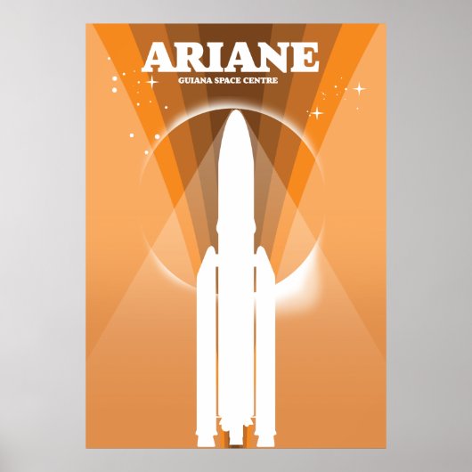 Ariane Guiana Weltraumbahnhof Kunst Poster (Vorne)