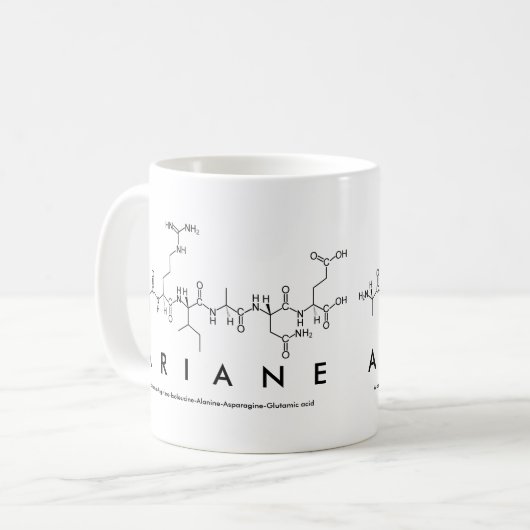 Ariane Peptidname Tasse (Vorderseite Links)