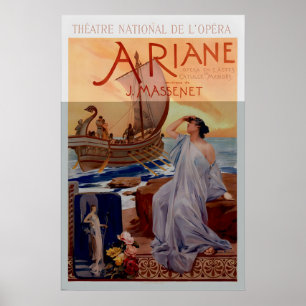 Ariane Theater National De L'Opera Vintage Poster