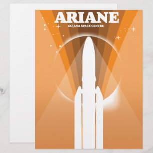 Ariane Weltraumzentrum Guiana Weltraumkunst Briefbogen