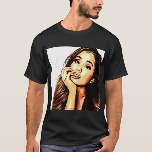 Arianna Grande Foto Face Design T-Shirt (Vorderseite)