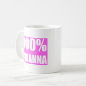 Arianna Name 100 Prozent Kaffeetasse (Vorderseite Links)
