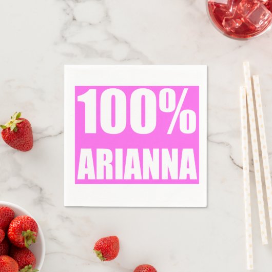 Arianna Name 100 Prozent Serviette (Beispiel)