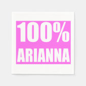 Arianna Name 100 Prozent Serviette (Vorderseite)