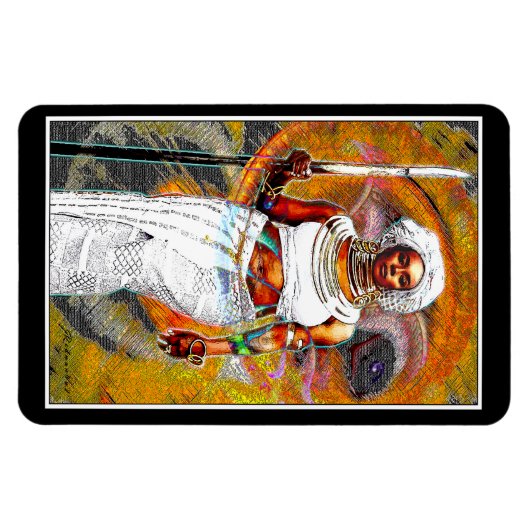 Arican Female Warrior Magnet (Horizontal)