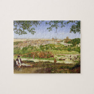 Ariccia, Italien, 1860 (Öl auf Platte) Puzzle