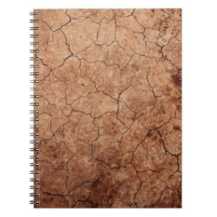 Arid Risse der Erosion Risse Wüste Notizblock