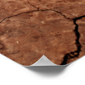 Arid Risse der Erosion Risse Wüste Poster (Ecke)