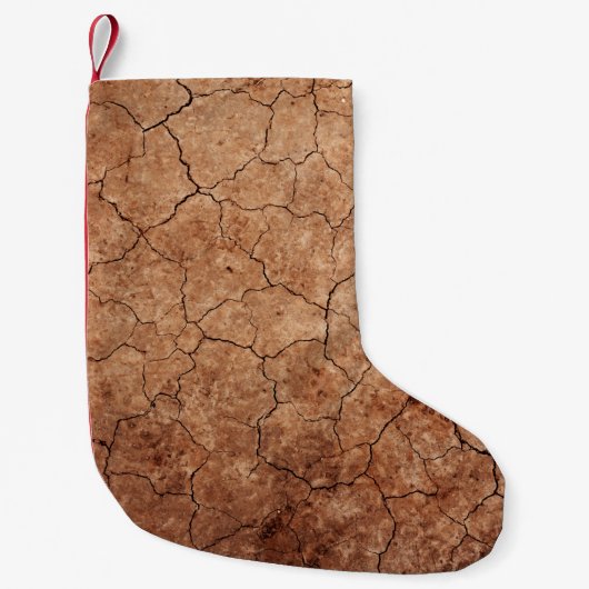 Arid Risse Erosion Risse Wüste Kleiner Weihnachtsstrumpf (Vorderseite)