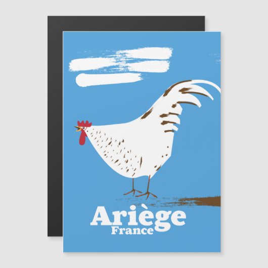 Ariège France Reiseplakat. Magnetkarte (Vorne/Hinten)