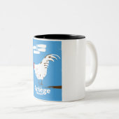 Ariège France Reiseplakat. Zweifarbige Tasse (VorderseiteRechts)