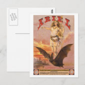 Ariel auf einem Bat Postkarte (Vorne/Hinten)