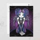 Ariel Gothic Knealing Fairy Postcard Postkarte (Vorne/Hinten)