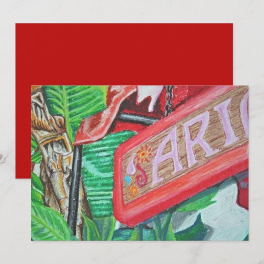 Ariel Greeting Card Dankeskarte (Vorne/Hinten)