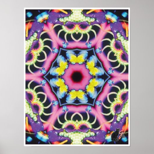 Ariel Kinetic Collage Kaleidoscope Poster (Vorne)