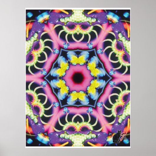 Ariel Kinetic Collage Kaleidoscope Poster (Vorne)