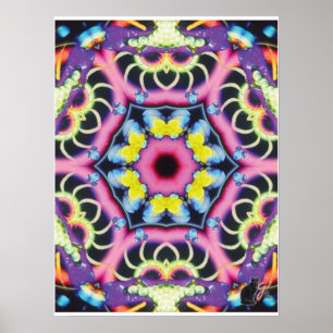 Ariel Kinetic Collage Kaleidoskop Poster