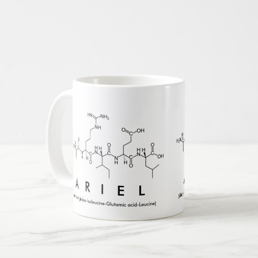 Ariel Peptidname Tasse (Vorderseite Links)