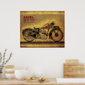 Ariel Quadrat vier Vintage Motorräder Poster (Küche)