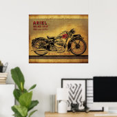 Ariel Quadrat vier Vintage Motorräder Poster (Heimbüro)