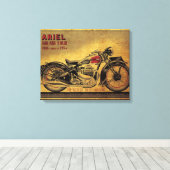 Ariel Square Vier Vintages Motorrad Leinwanddruck (Insitu (Holzboden))