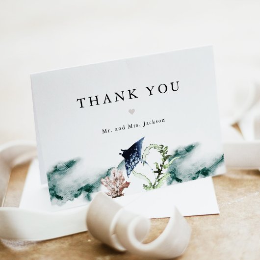 ARIEL Tropical Beach Corean Manta Ray Dankeskarte