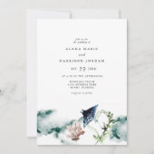 ARIEL Tropical Ocean Corean Manta Ray Beach Foto Einladung (Vorderseite)