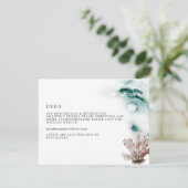 ARIEL Tropical Ocean Marine Beach Details Card Einladung (Stehend Vorderseite)