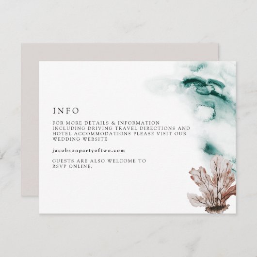 ARIEL Tropical Ocean Marine Beach Details Card Einladung (Vorne/Hinten)