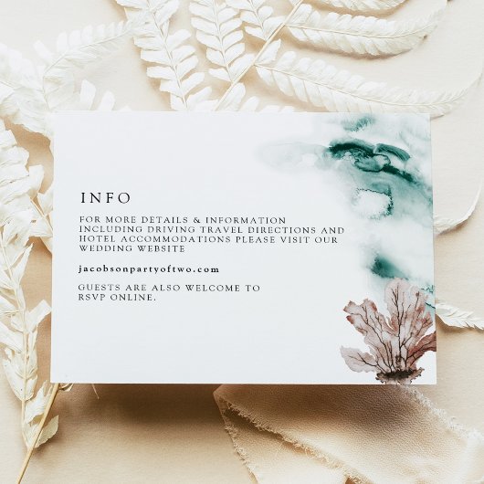 ARIEL Tropical Ocean Marine Beach Details Card Einladung