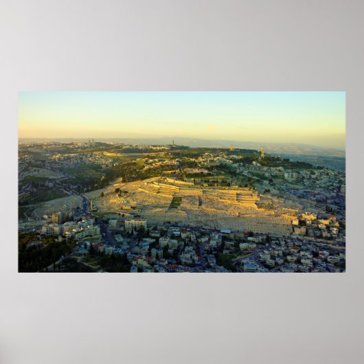 Ariel View of the Mount of Olebt Jersalem Israel Poster (Vorne)