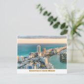 Ariel View South Beach Miami Florida Postkarte (Stehend Vorderseite)