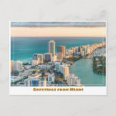 Ariel View South Beach Miami Florida Postkarte (Vorderseite)