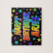 "ARIEL" Vorname, Spaß "GLÜCKLICHER GEBURTSTAG" Puzzle (Vertikal)