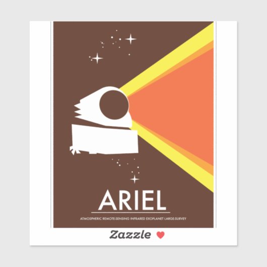 ARIEL Weltraumkunst Aufkleber (Blatt)