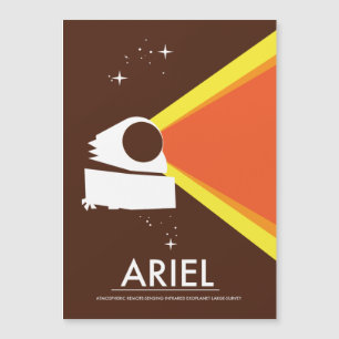 ARIEL Weltraumkunst Magnetkarte