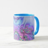 ARIELLA ~ GLOSSY 3D Glossy Pink Lila Blue Tasse (VorderseiteRechts)