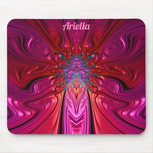 ARIELLA ~ Wild rosa und rot Mousepad (Vorne)