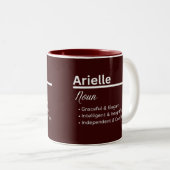 Arielle Girl Name Definition Personalized Zweifarbige Tasse (VorderseiteRechts)