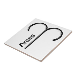 ARIES, abstrakte Gestaltung des Zodiakzeichens, Fliese