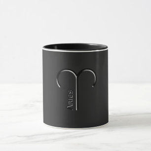 ARIES, abstrakte Gestaltung des Zodiakzeichens, Tasse