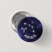 Aries Abzeichen, Zodiac Horoskop-Abzeichen Button (Vorne & Hinten)