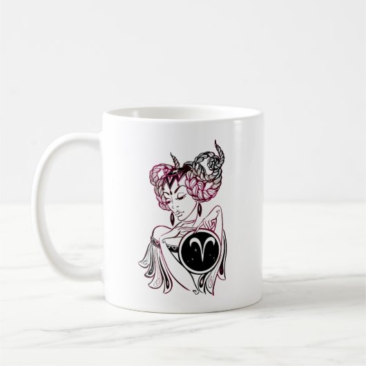 Aries Art Deco Lady Kaffeetasse (Links)