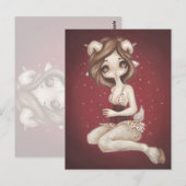 Aries Astrologie Fantasy Art Postcard Postkarte (Vorne/Hinten)