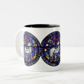 Aries Astrologie Gothic-Starke Glas Windows-Tasse Zweifarbige Tasse (Vorderseite Links)
