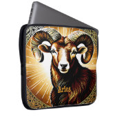 Aries Astrologie-Zeichen Laptopschutzhülle (Vorne Rechts)