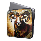 Aries Astrologie-Zeichen Laptopschutzhülle (Vorderseite Links)